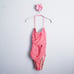 J. Crew Coral Pink Tulle Bandeau Tank Swimsuit