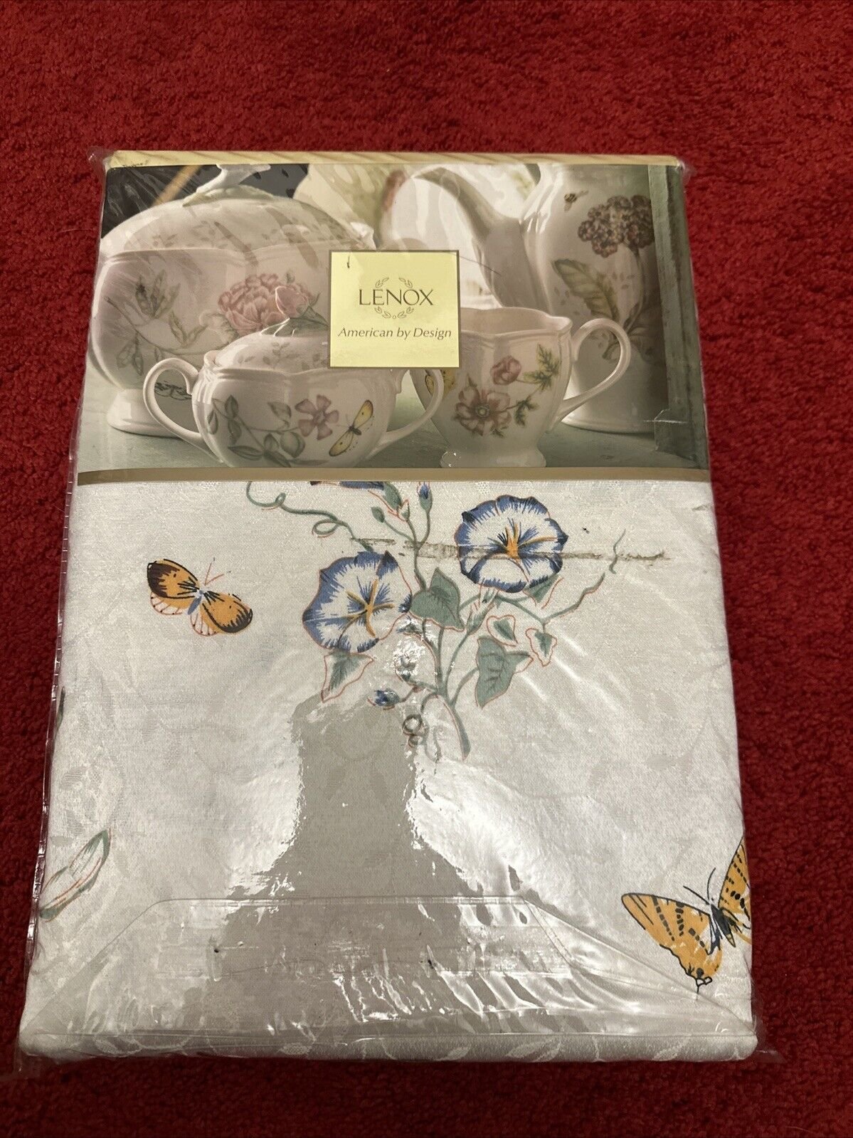 Lenox Butterfly Meadow Tablecloth Linen 60 x 84 NEW