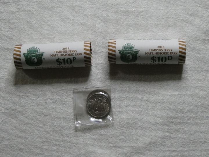 2016-P&D Harpers Ferry National Park Quarter Rolls
