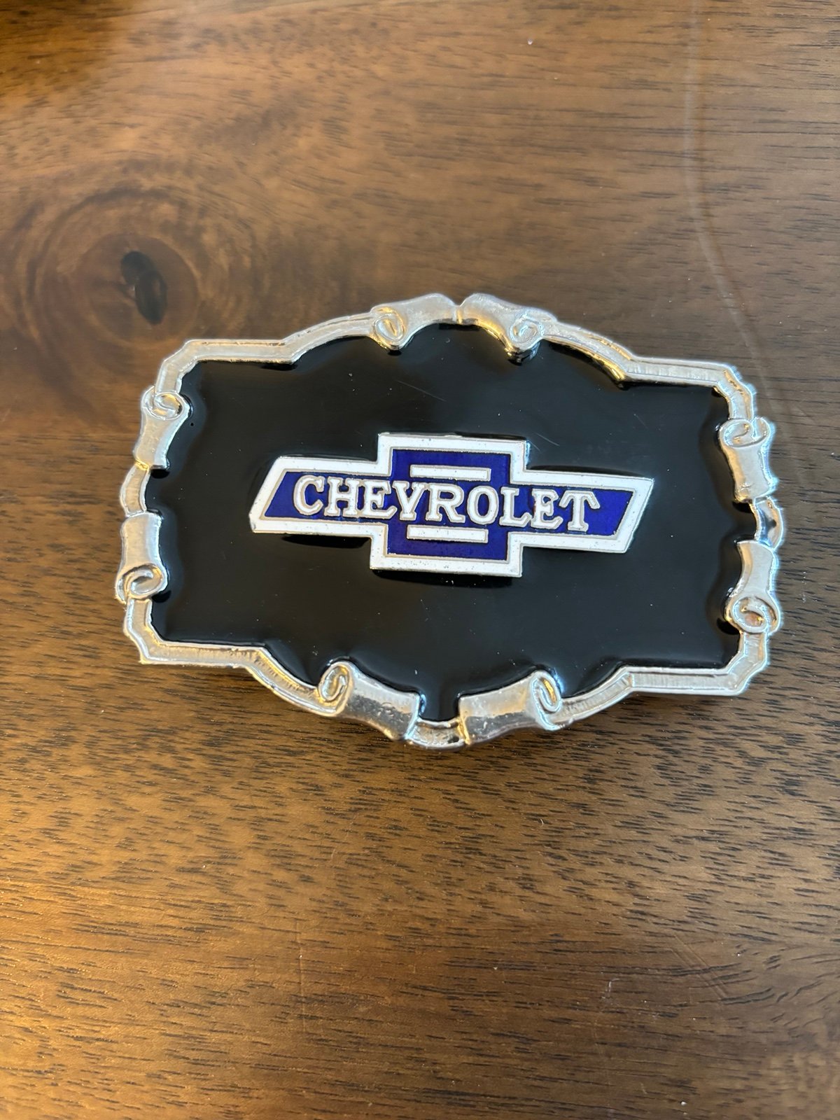 Vintage Classic Chevrolet ornate Logo belt buckle Chevrolet siverado collectible