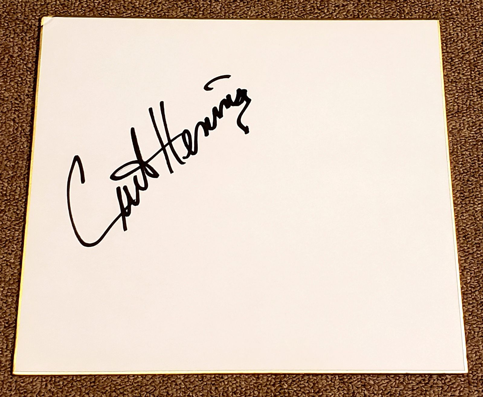 Curt Hennig Mr. Perfect Signed Shikishi