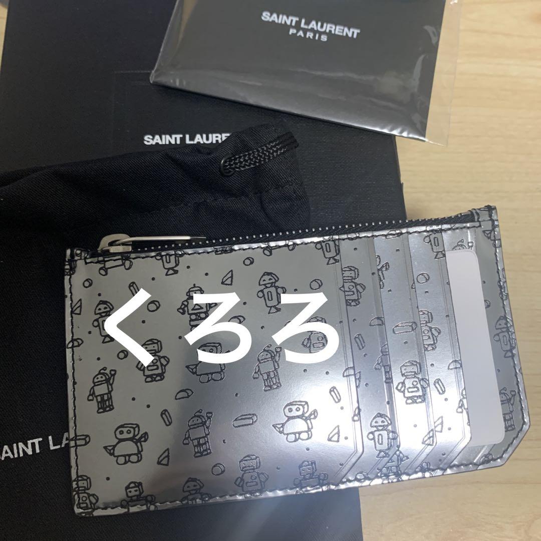 【Regular item】SAINT LAURENT Robot Logo Card Case