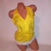 Victoria Secret Bodysuit One Piece Blouse Teddy Moda International Size 12 Yello