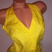 Victoria Secret Bodysuit One Piece Blouse Teddy Moda International Size 12 Yello