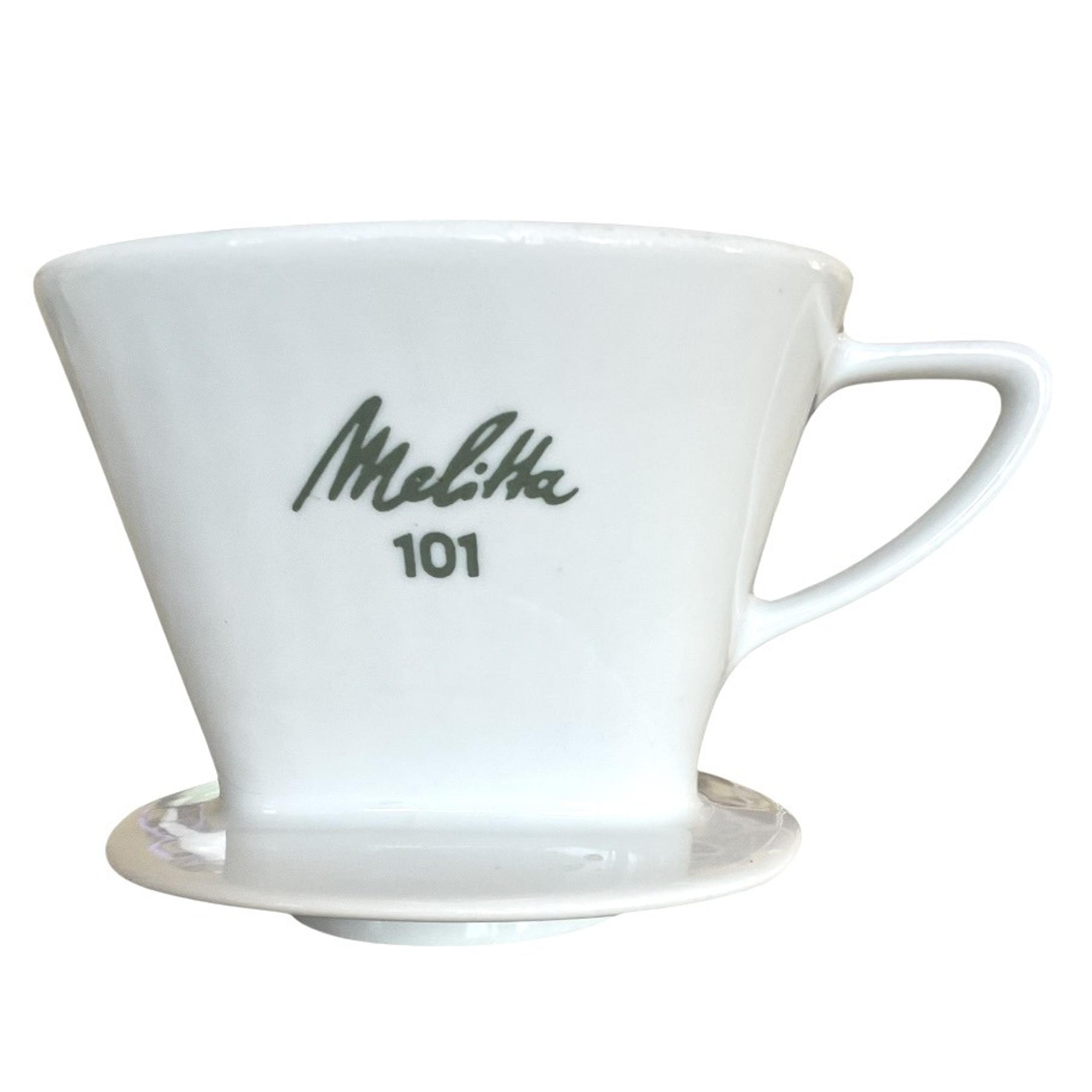 Melitta Pour Over Coffee Maker Brewer 101 Ceramic Filter Cone White