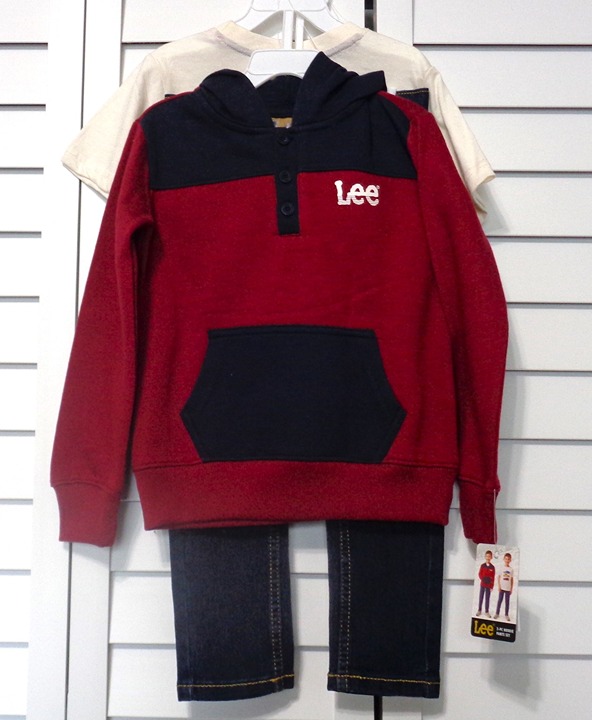 LEE BRAND 3 PC HOODIE T-SHIRT AND JEAN PANTS SET BOYS SIZE 4T