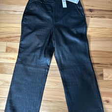 LEATHER Anthropologie Cropped Genuine Pants Avec Les Filles NWT!!! Awesome!! Med