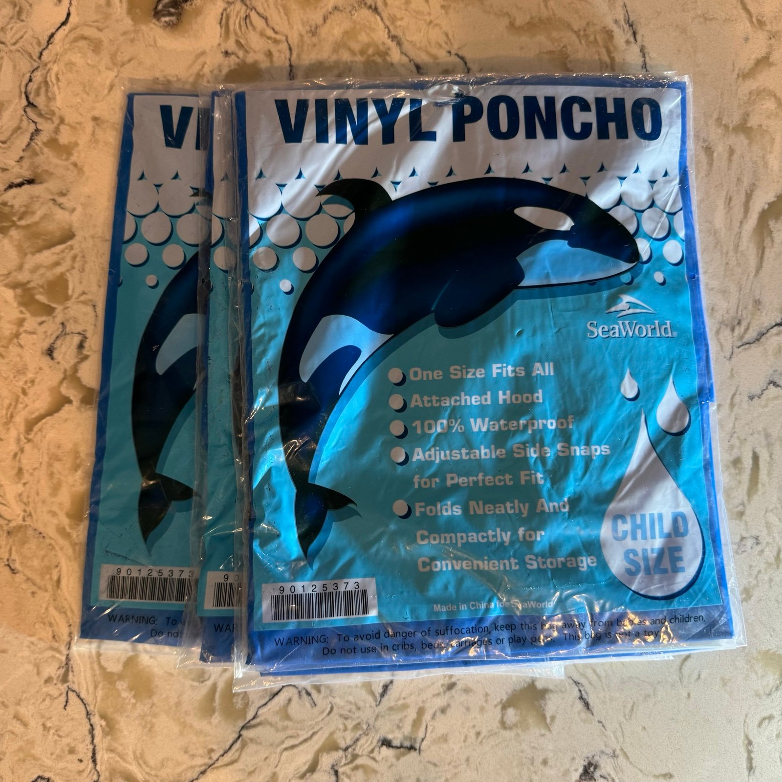 Child size vinyl poncho