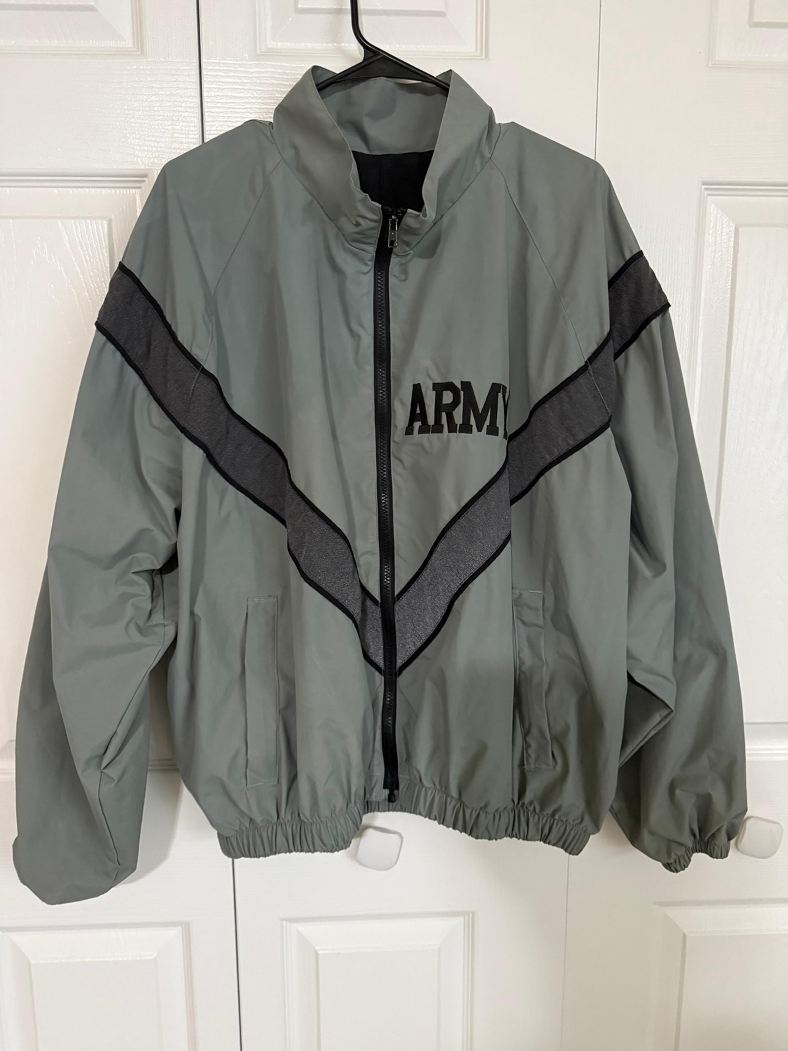 Vintage US Army IPFU Full Zip Bomber Style Windbreaker Weatherproof Sz L