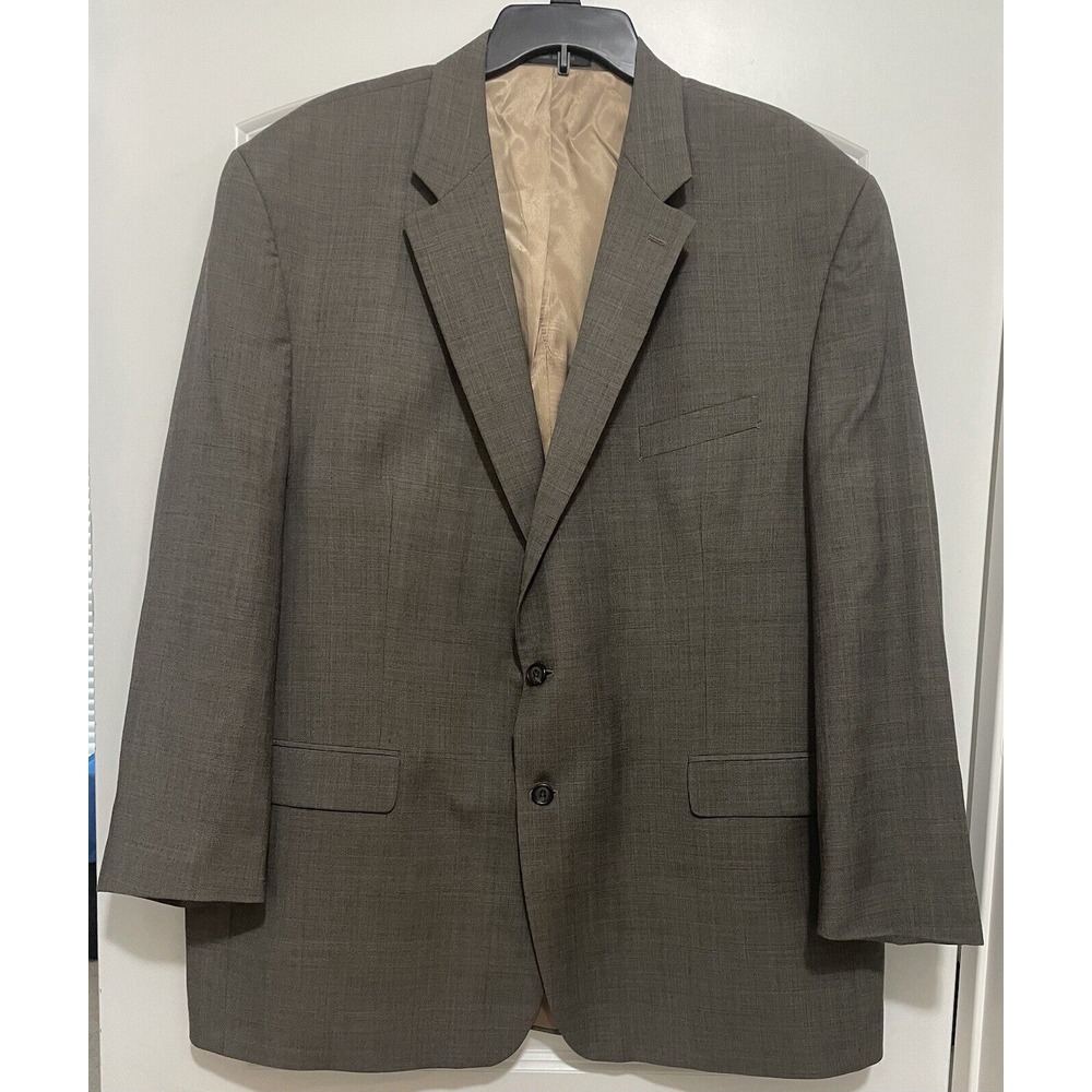 Ralph Lauren Men's Jacket Brown Heather 100% Wool Twill Blazer 50L