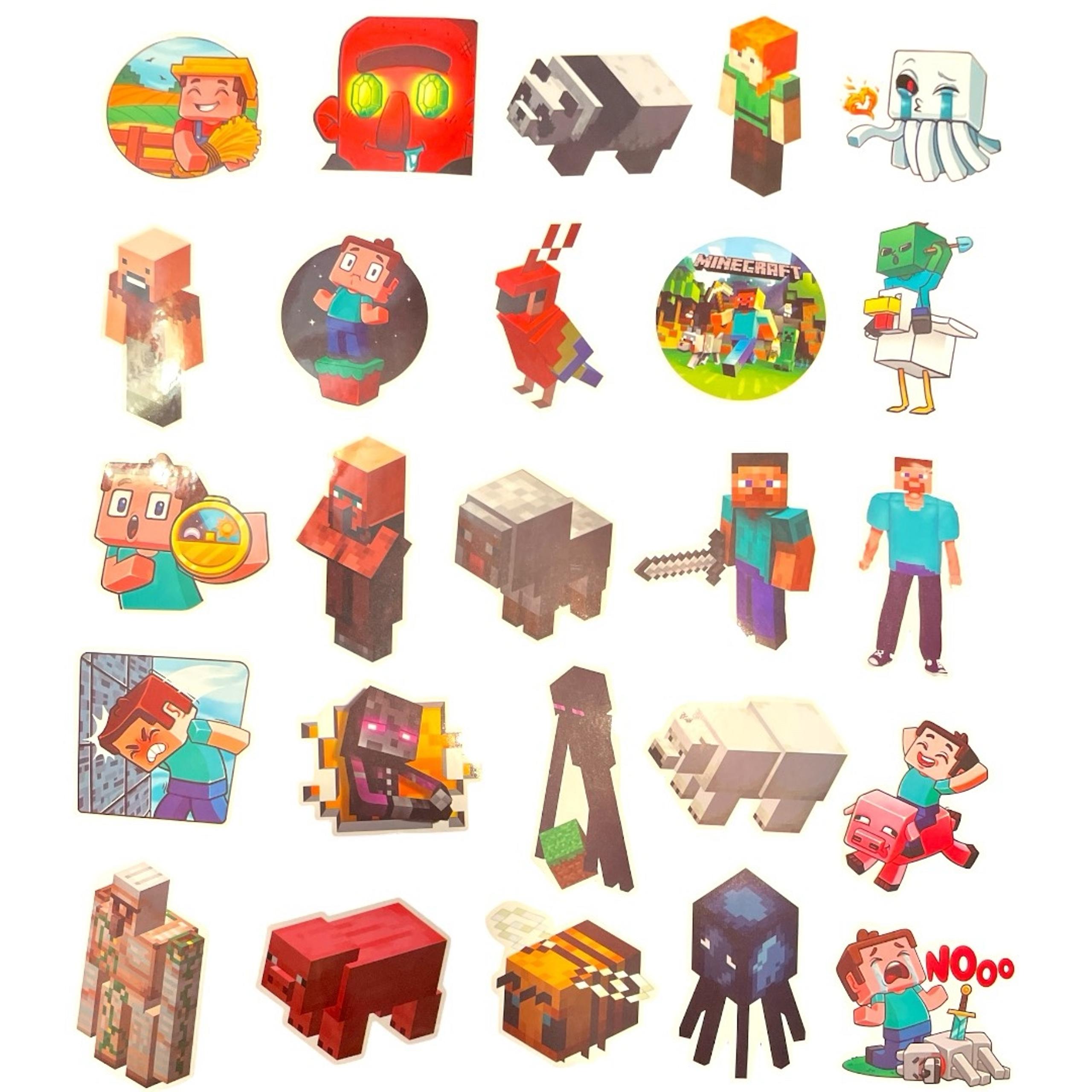 50 Pcs Minecraft Stickers