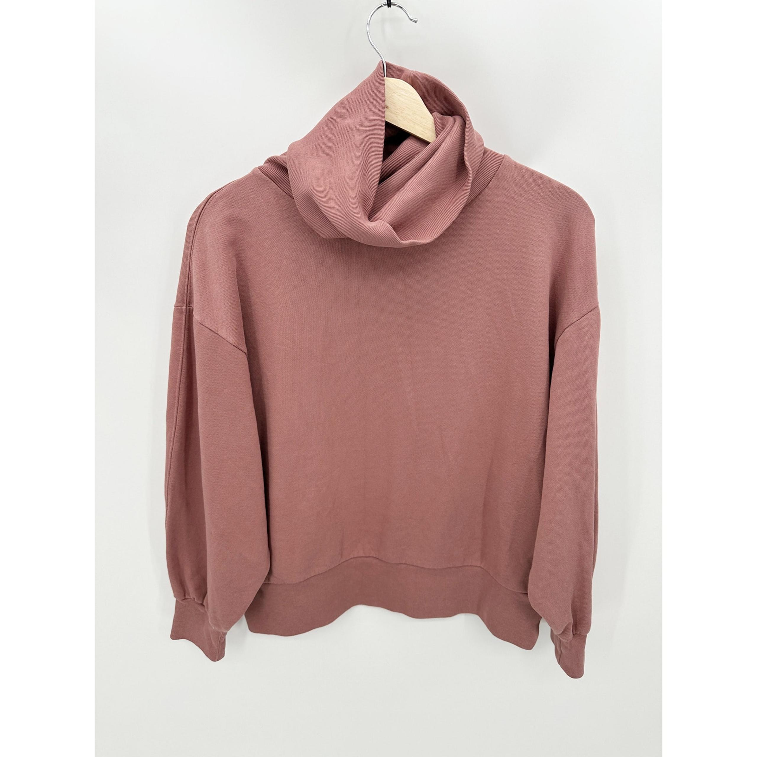 Sweatshirt Women XS Pink Fig Vintage Soft Balloon Sleeve Turtleneck - Gap