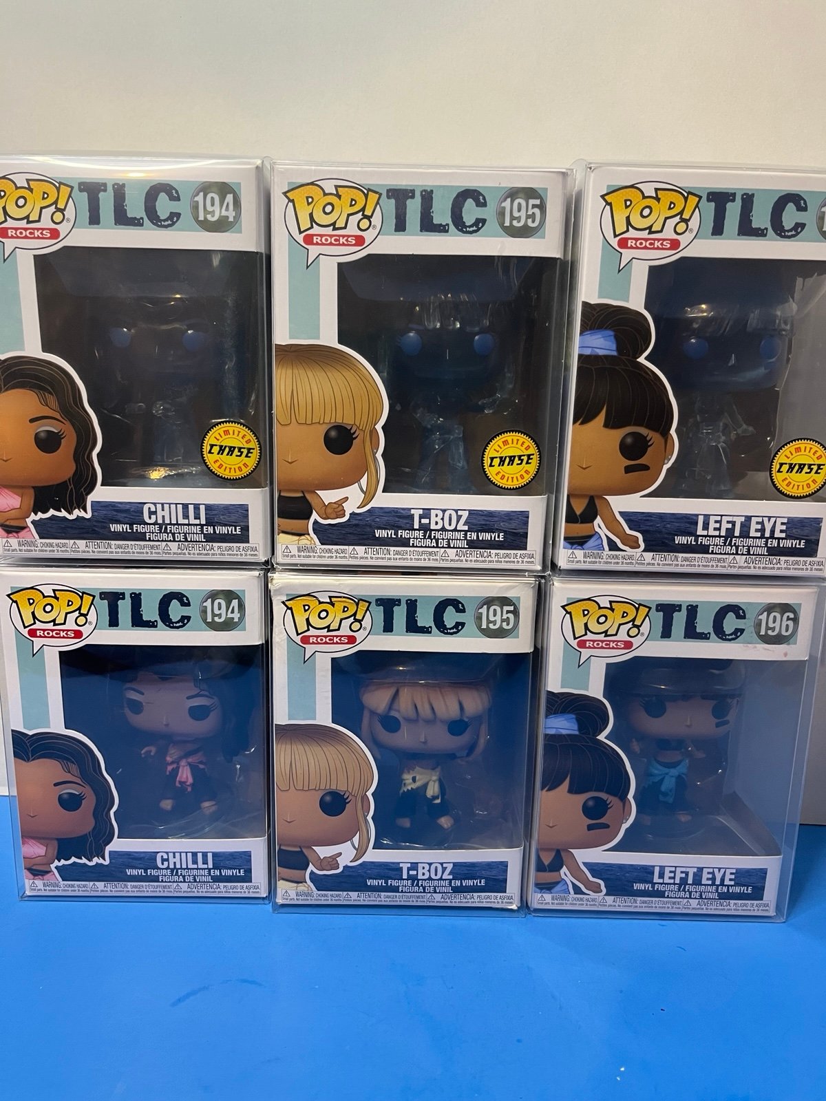 Funko Pop!ROCKS:TLC-Complete VaultedSet(6)-Chilli,T-Boz,Left Eye & Limited Chase