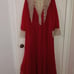 Vintage red robe and nightgown set