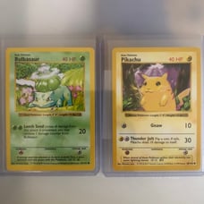Pokémon Pikachu and Bulbasaur Shadowless