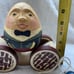 1988 Briere Folk Art Humpty Dumpty Pull Toy - Wood & Resin, Signed & Numbered
