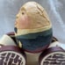 1988 Briere Folk Art Humpty Dumpty Pull Toy - Wood & Resin, Signed & Numbered
