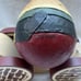 1988 Briere Folk Art Humpty Dumpty Pull Toy - Wood & Resin, Signed & Numbered