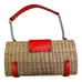 kate Spade Small Wicker with Bright Orange Detail Clutch Shoulder Bag