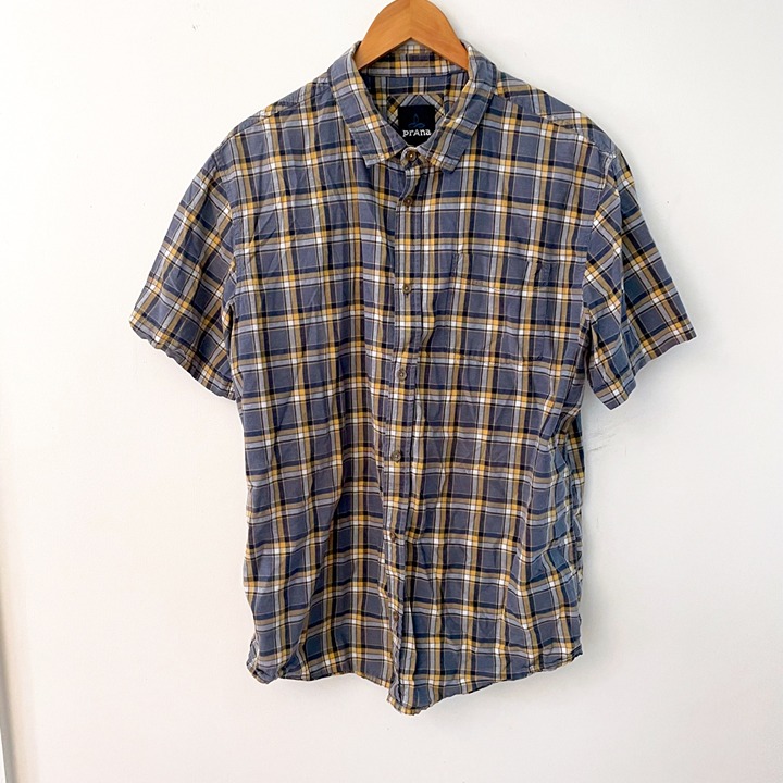 PrAna Men's Short Sleeve Shirt, Size XL