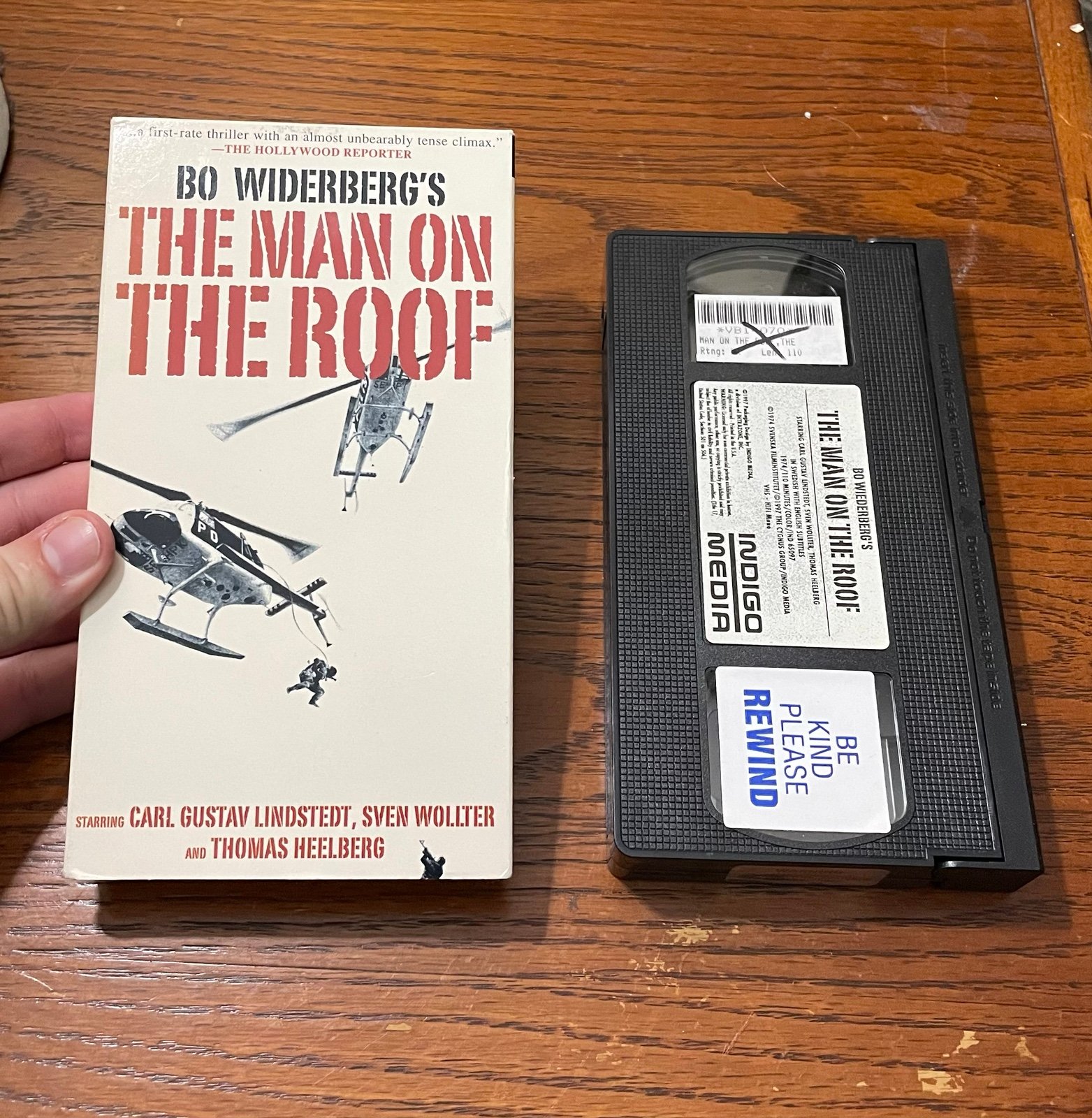 THE MAN ON THE ROOF VHS Indigo Media NEW YORKER VIDEO Bo Widerberg RARE