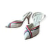 Vintage Herbert Levine White Leather Sling Back Pumps, Size 6B