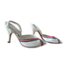 Vintage Herbert Levine White Leather Sling Back Pumps, Size 6B