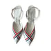 Vintage Herbert Levine White Leather Sling Back Pumps, Size 6B