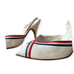 Vintage Herbert Levine White Leather Sling Back Pumps, Size 6B