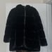 Black faux fur coat