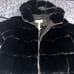 Black faux fur coat