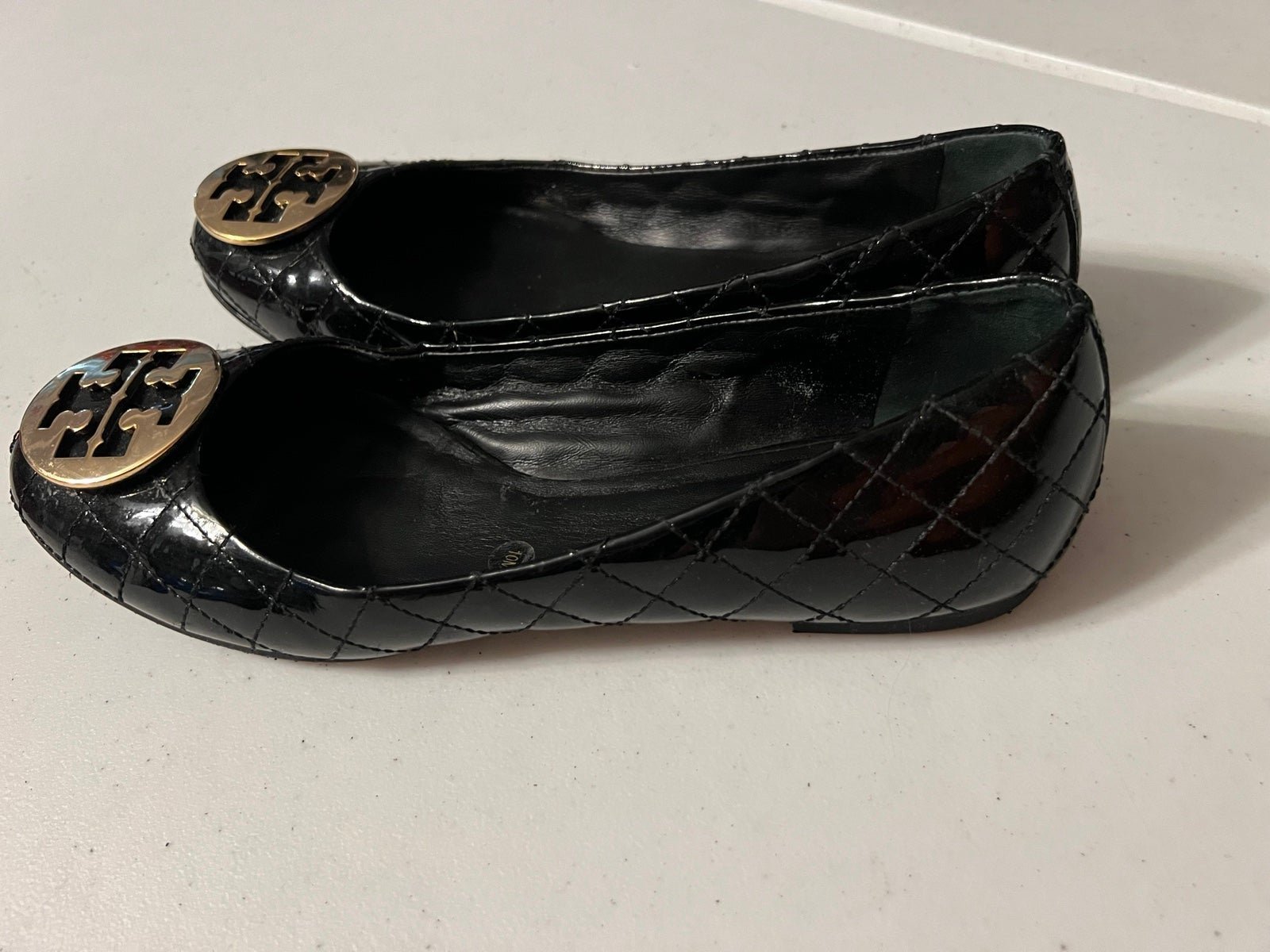 Tory Burch Quinn Balet Patent Calf Flat Shoes size 11
