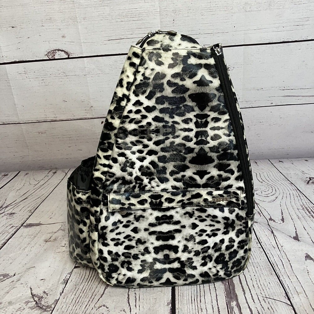 Jetpac Life Is Tennis Lynne Tachen Large Tennis Racket Bag Leopard Print