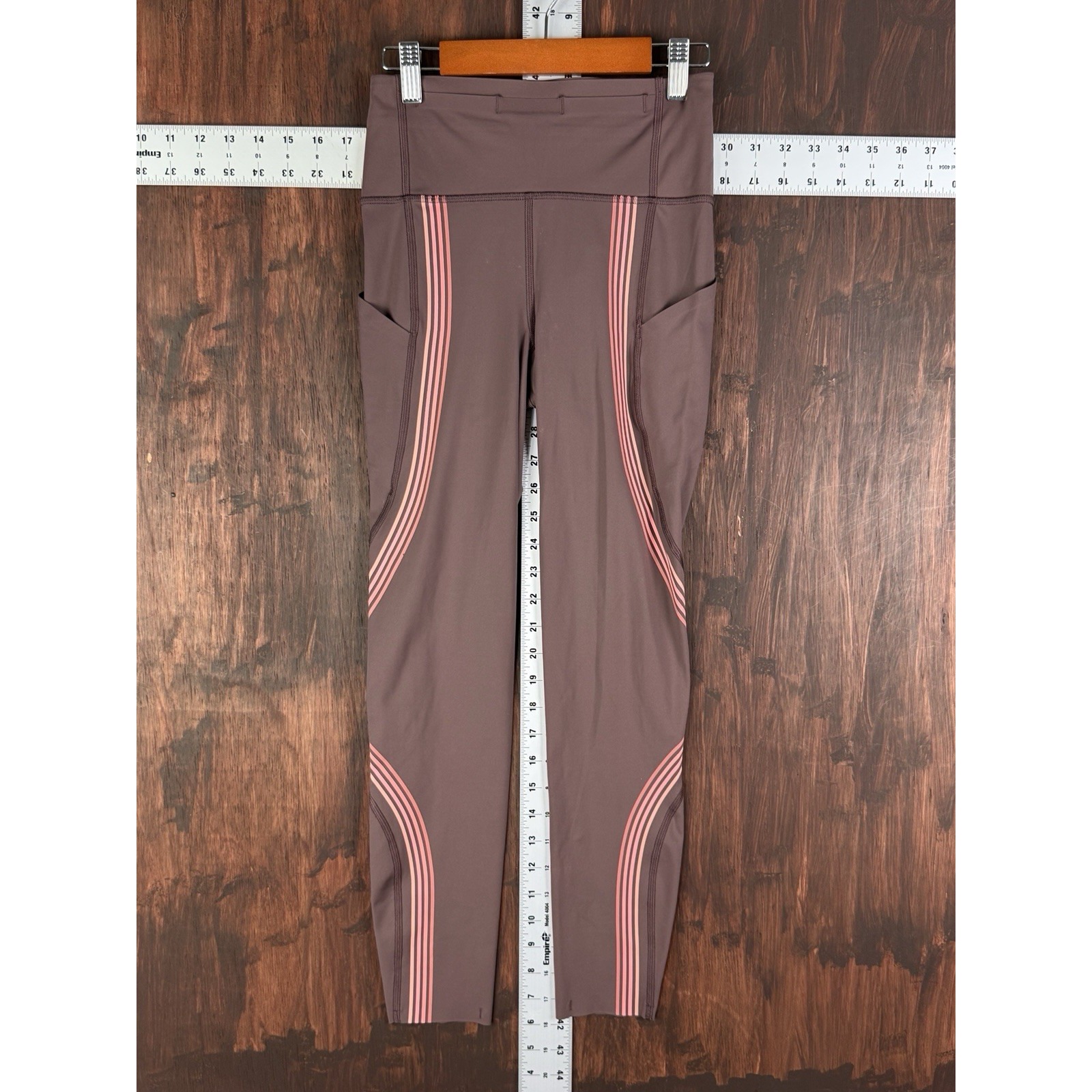 Lululemon Speed Limit 25 Legging Pants High Rise Cherry Cola Nulu Womens 4 EUC