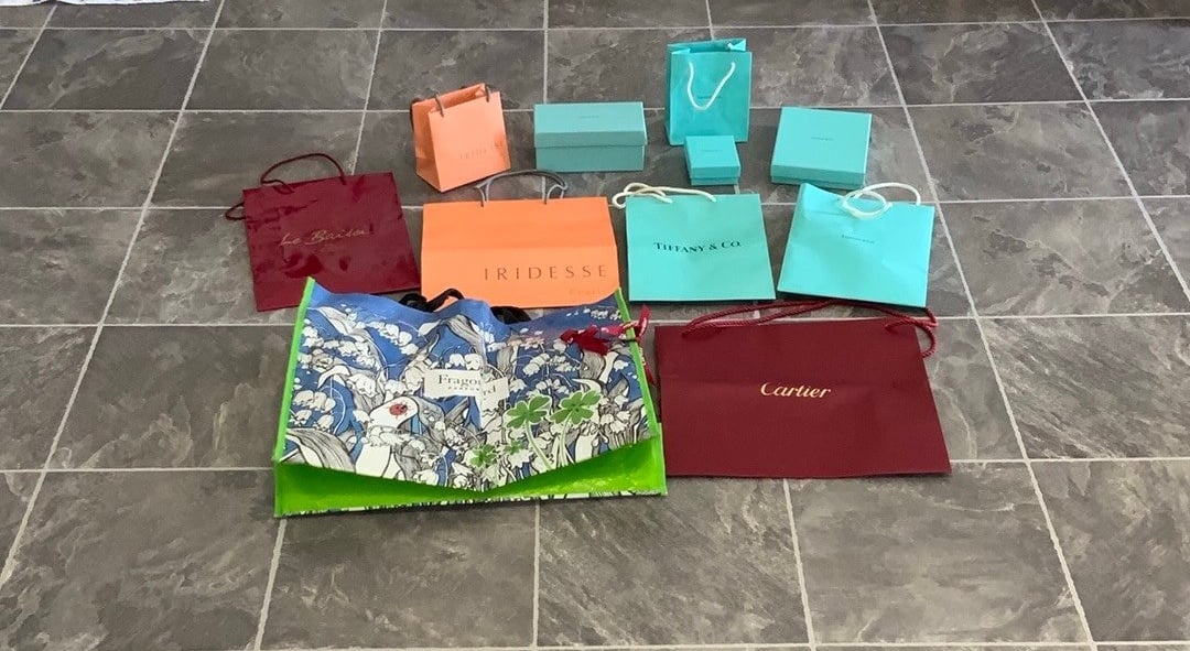 Luxury/Designer Shopping Bags, Boxes, Glasses Case