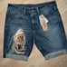 Levi's x Scotter LaForge Designer Cut-off Jean Shorts Size 34 Limited Edition