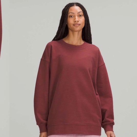 Lululemon Perfectly Oversized Crew Smoky Red