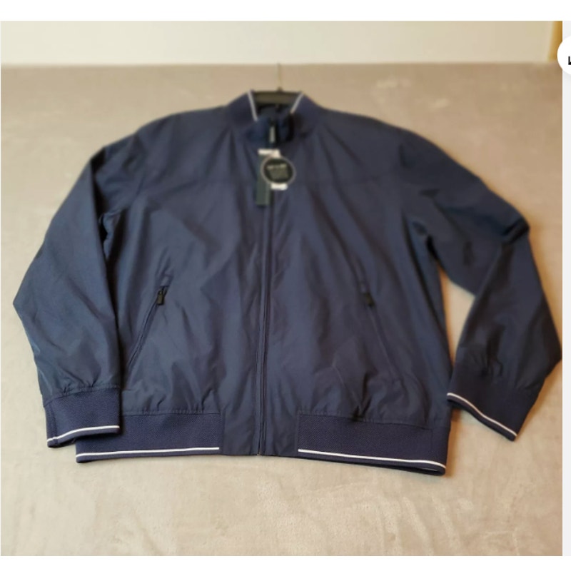 Perry Ellis Lightweight Harrington Zip Jacket Size eXTRA Large blue XL NEW
