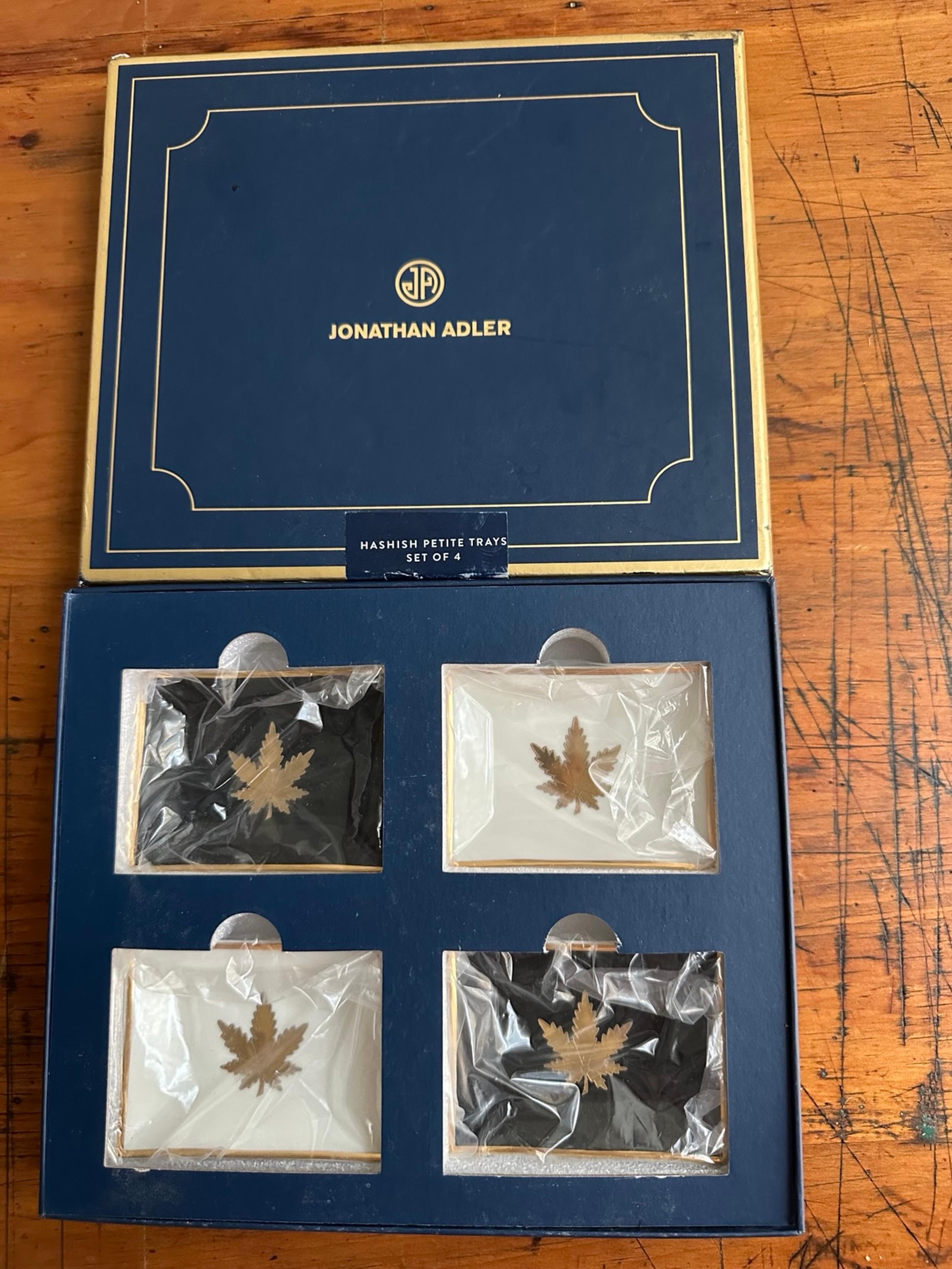 NEW Jonathan Adler Hashish Tray Set (4) Mini Trinket Dishes