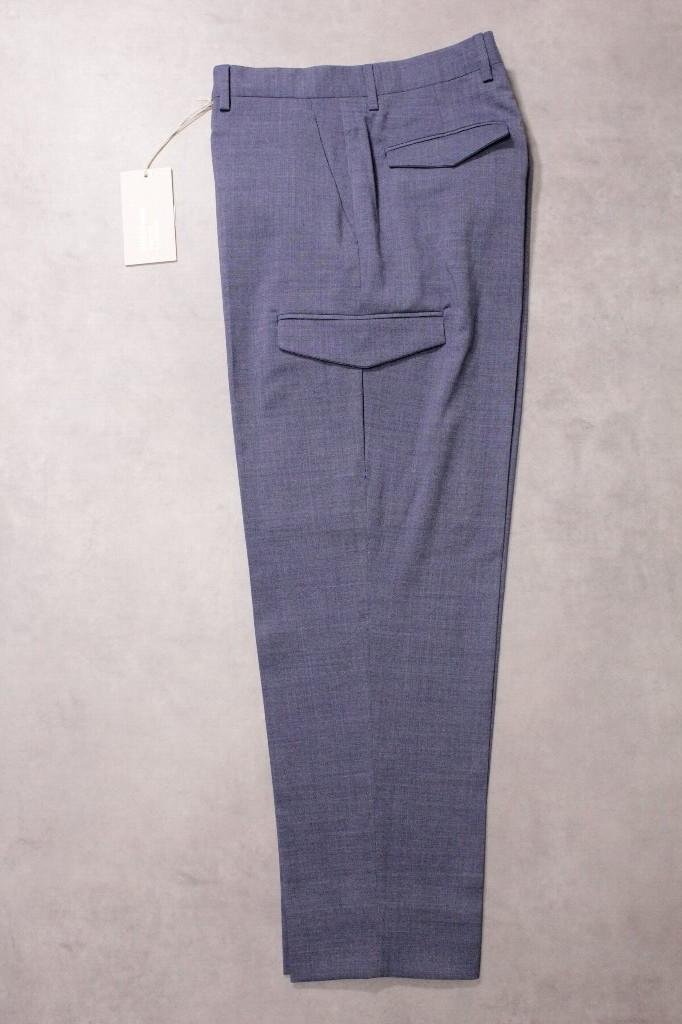 BRIGLIA 1949★Brand New 48,000 Yen Brilia Spring/Summer Wool Cargo Pants 45 Blue