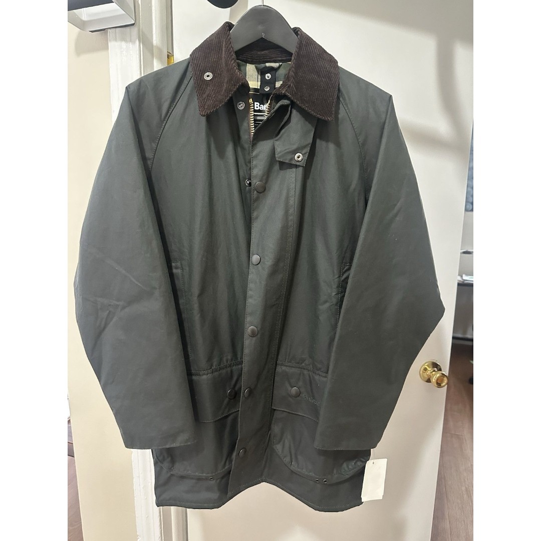 Size 36 Sage Barbour Beaufort Waxcloth Jacket