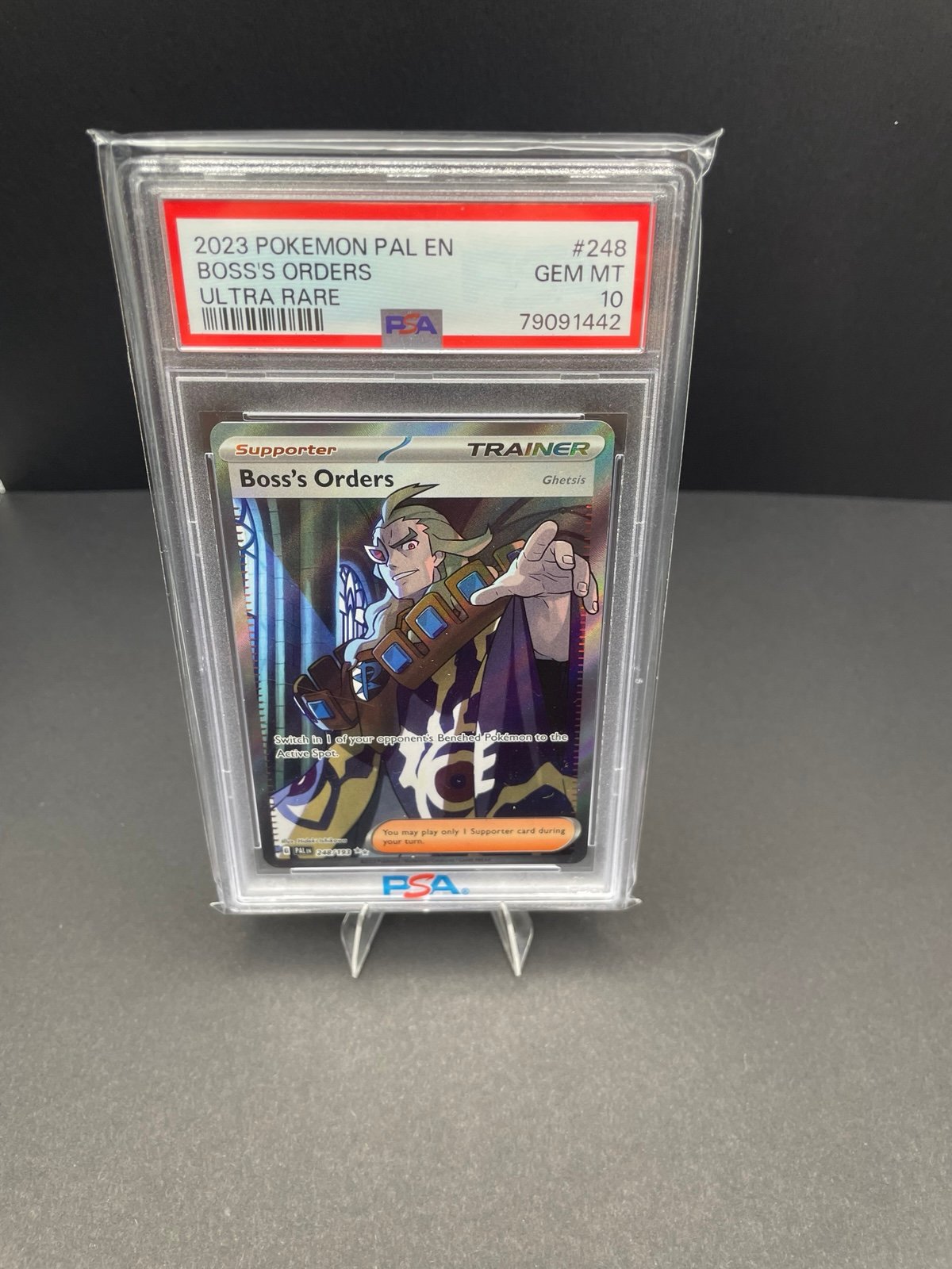 Boss’s Order Full Art Trainer PSA 10 Paldea Evolved 240