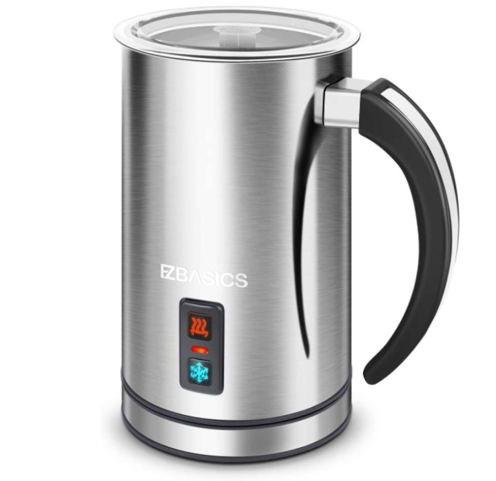 Milk Frother, EZBASICS Electric Milk Steamer Stainless Steel