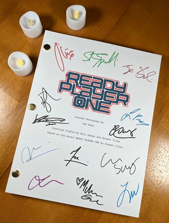 Ready Player One Script Signed- Autograph Reprints- 121 Pages- Steven Spielberg