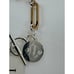 Lauren Ralph Lauren NWT Gold Silver Two Tone Logo Coin Flex Line Toggle Bracelet