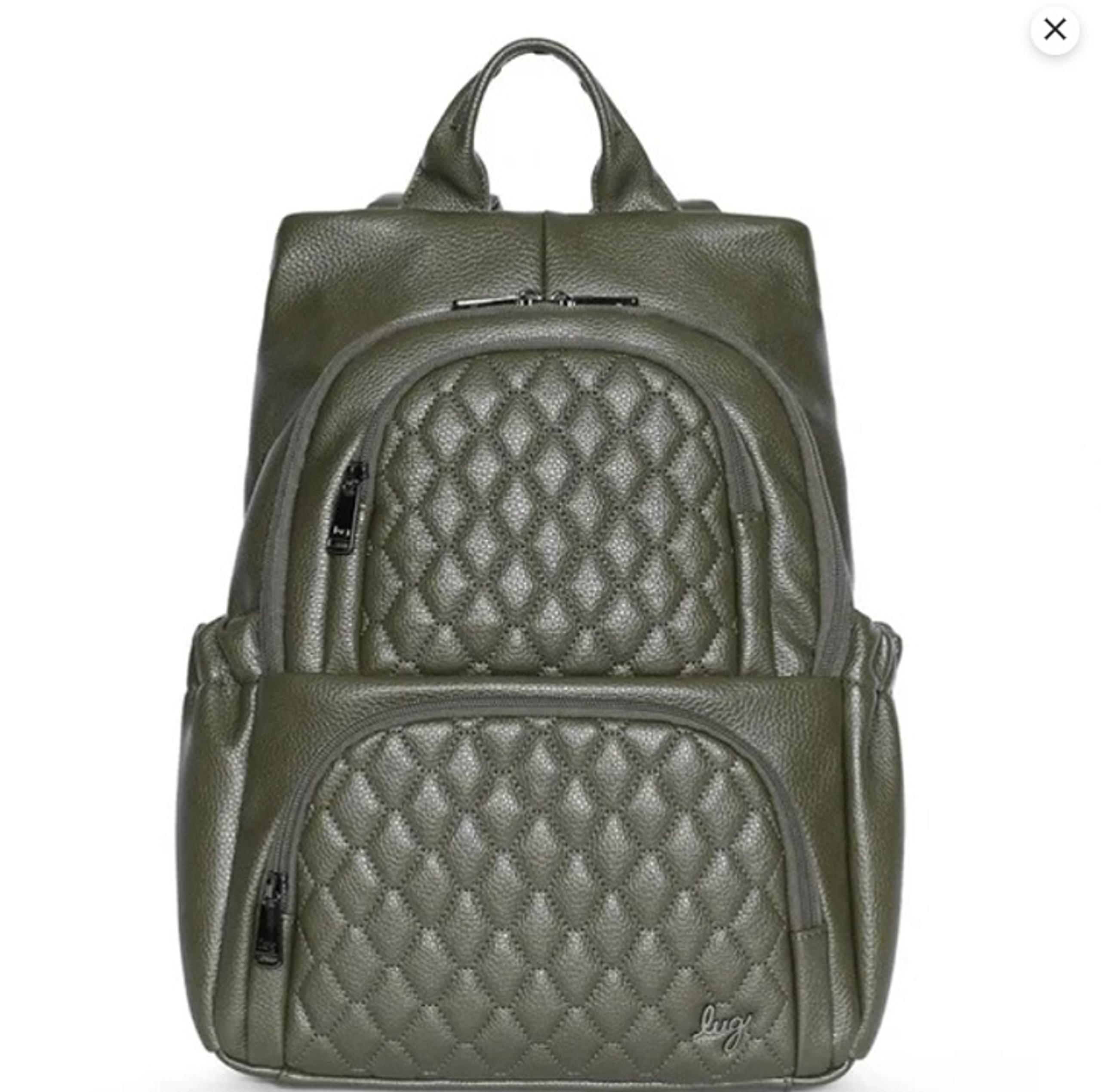 Brand New Lug Olive Green Hatchback Vegan Leather Backpack