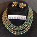 VINTAGE VENDOME GREEN PEARl/BRONZE GLASS