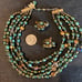 VINTAGE VENDOME GREEN PEARl/BRONZE GLASS