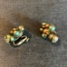 VINTAGE VENDOME GREEN PEARl/BRONZE GLASS