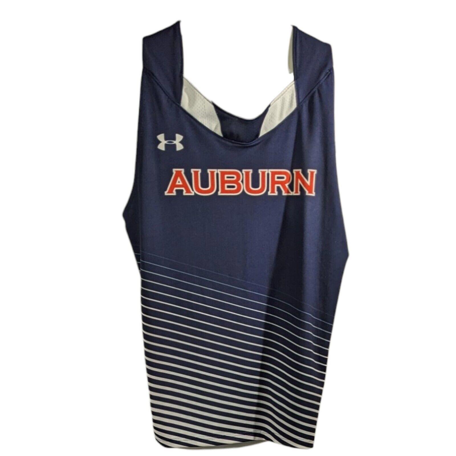 Auburn Track Jersey Mens Sz Large Tigers War Eagle Blue Striped Team Issued